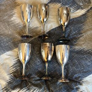 International silver Company vintage water goblets x 6
